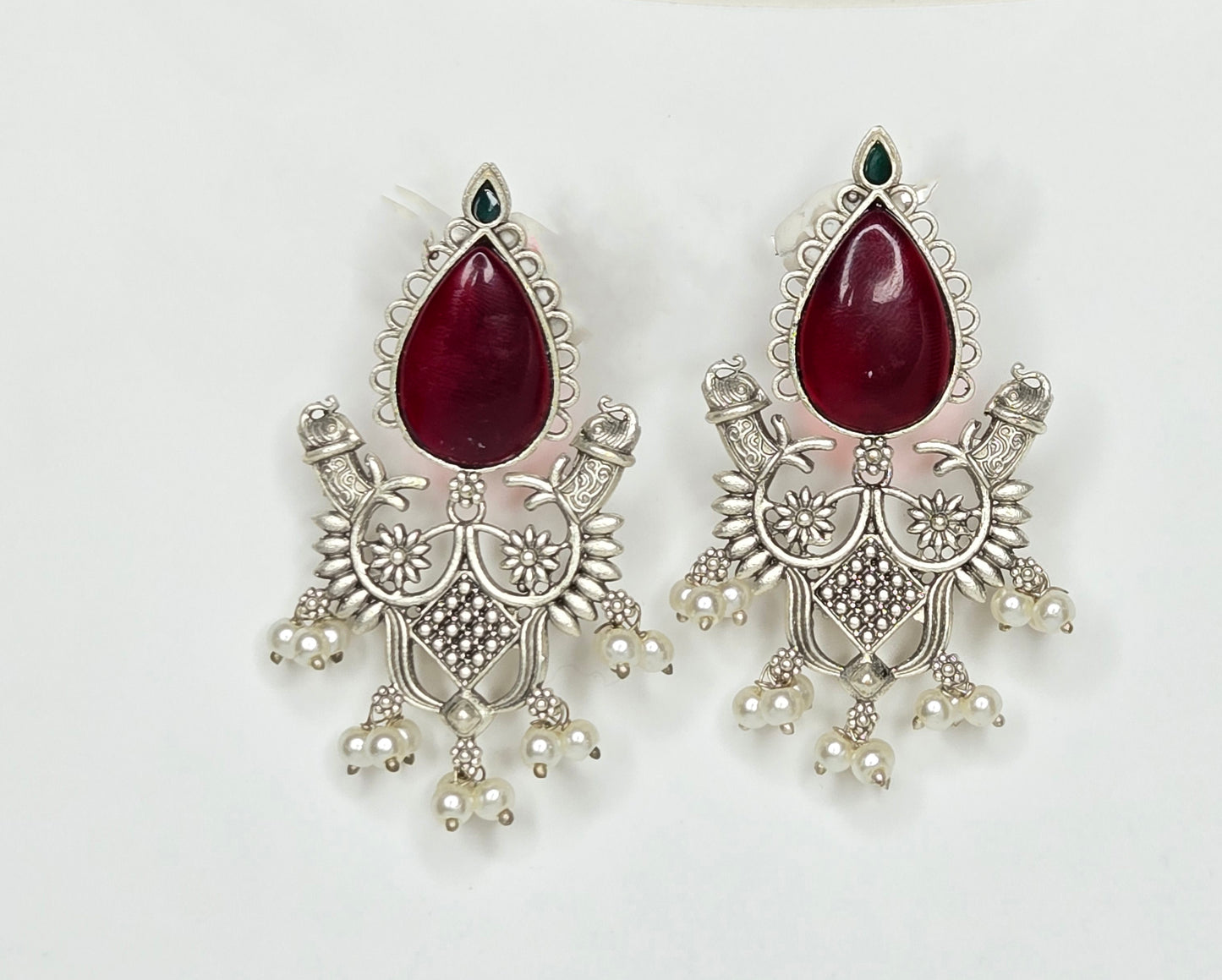Tantaaz SLA Brass Earring (Maroon)
