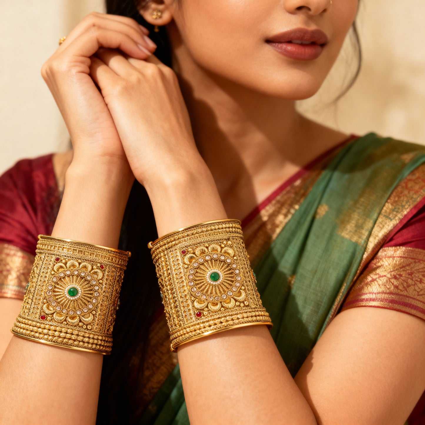 Traditional Gold Plated Brass Kada