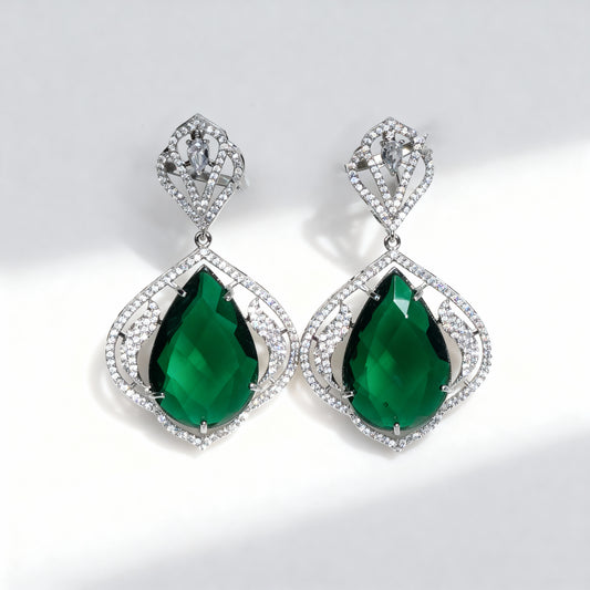 Tear Drop American Diamond Earring