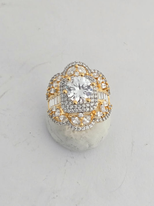 Crystal Charm American Diamond Ring