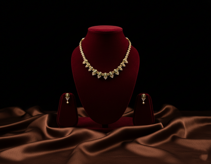 Tantaaz Green Victorian Haar with Earring (Bridal & Party)