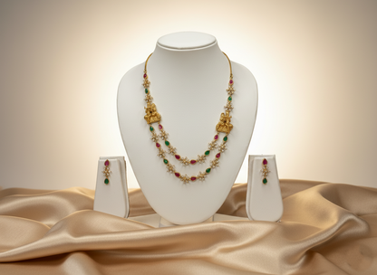 Tantaaz Gold Plated American Diamond Studded Necklace Set