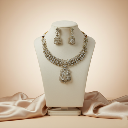 Traditional Indian Polki Kundan Style Necklace Set