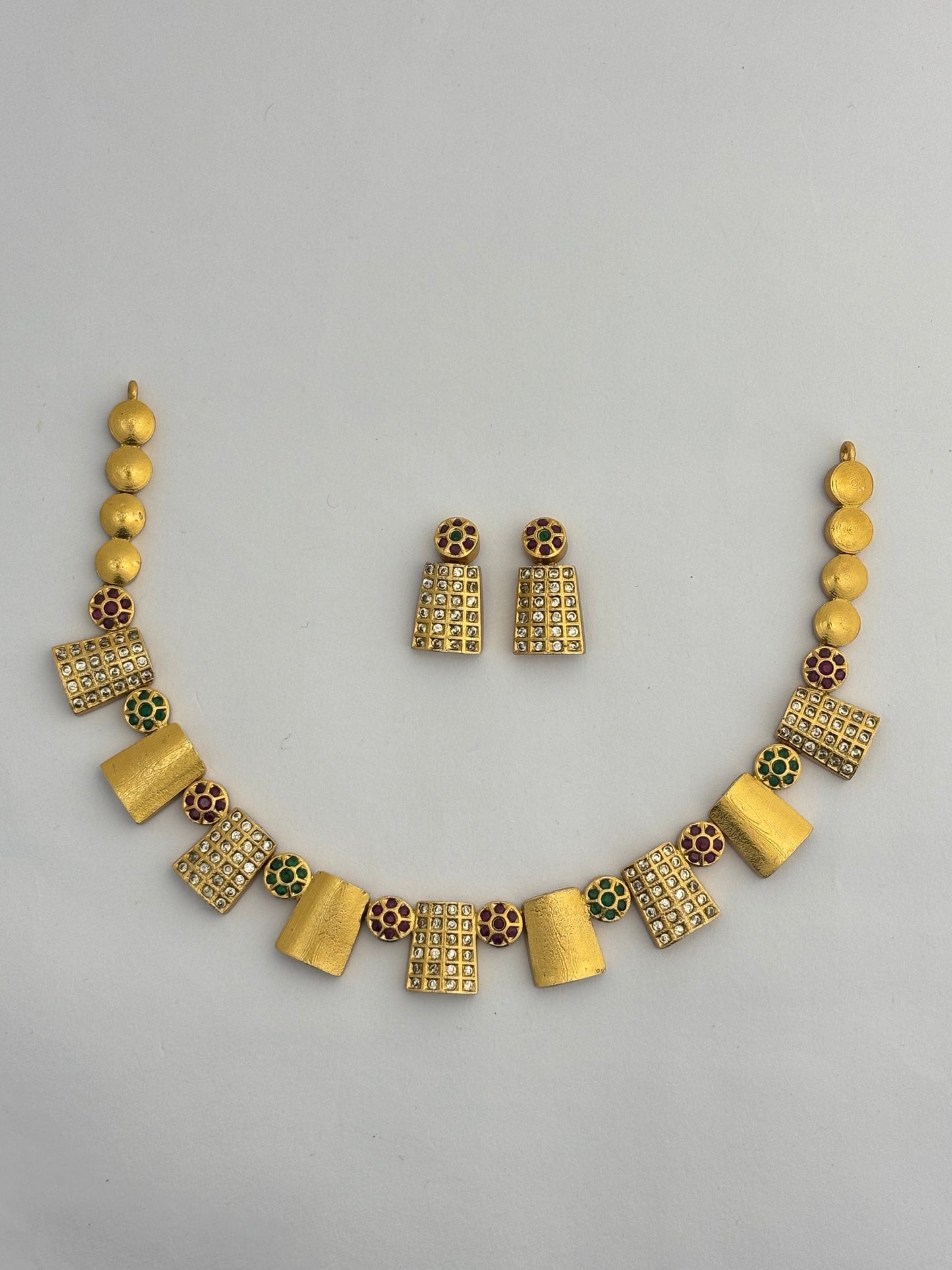 Tantaaz Gold Plated American Diamond Studded Necklace Set