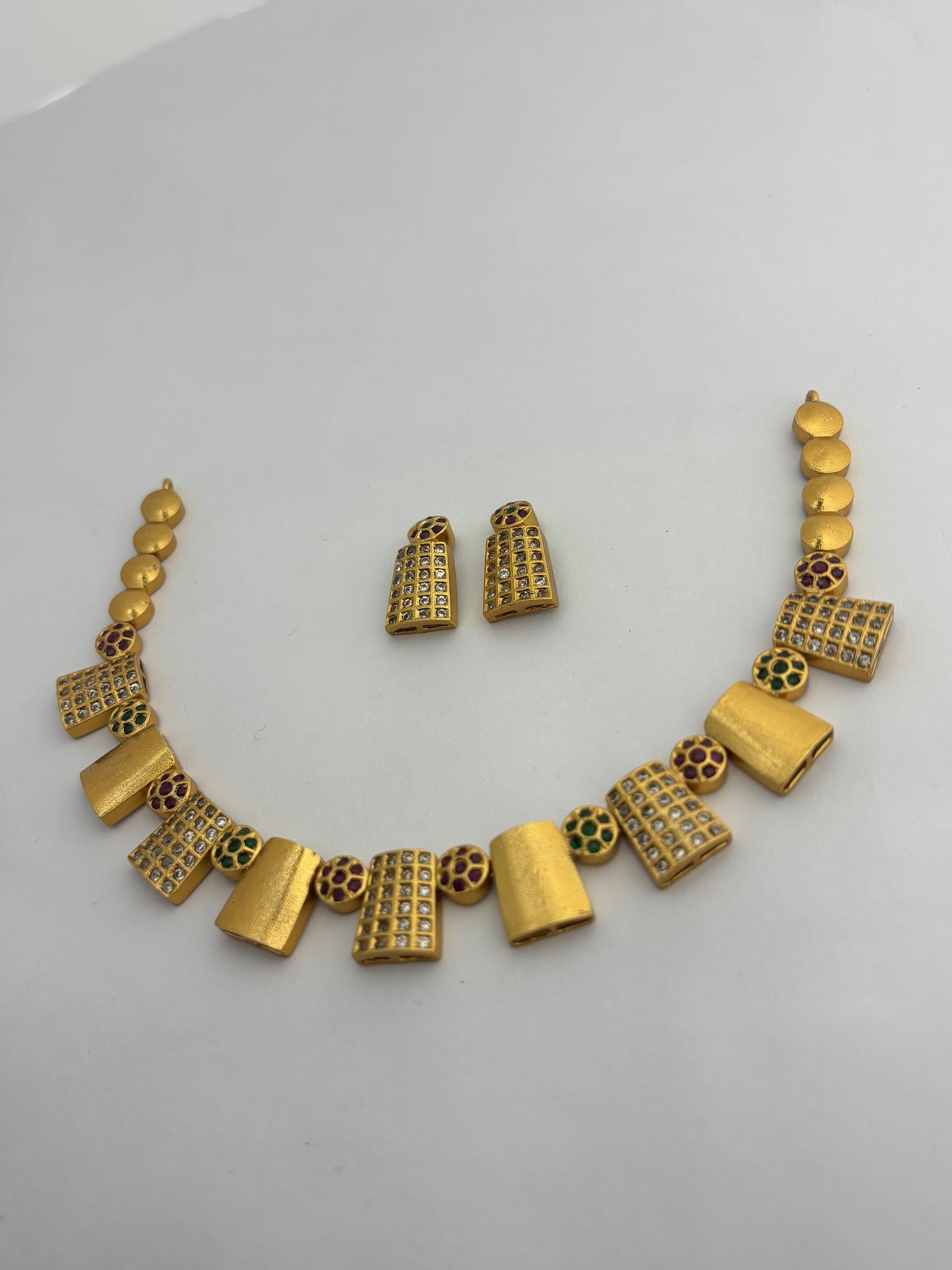 Tantaaz Gold Plated American Diamond Studded Necklace Set