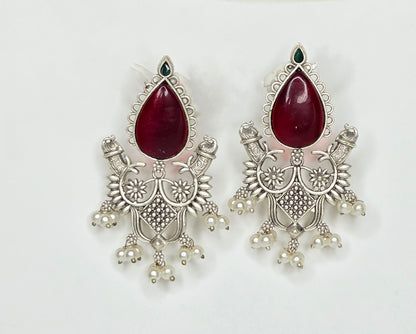 Tantaaz SLA Brass Earring (Maroon)