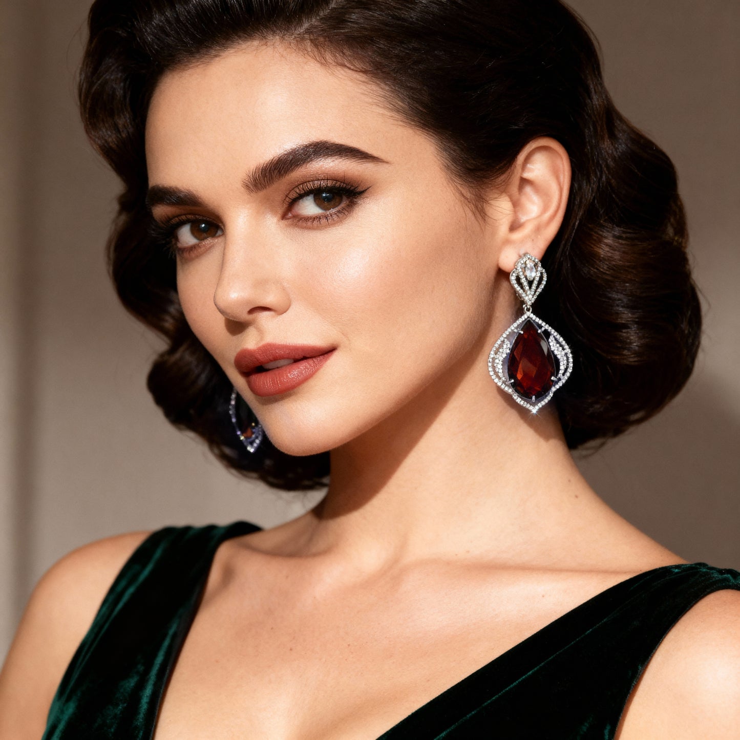 Tear Drop American Diamond Earring