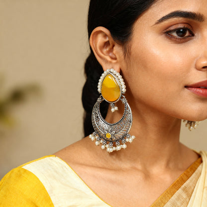 Monalisa Stone Oxidised Earring