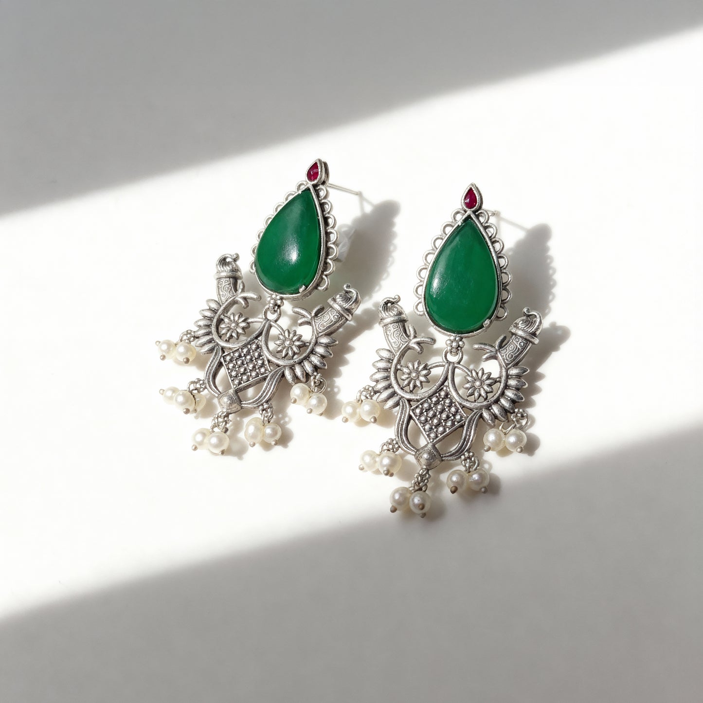 Tantaaz SLA Brass Earring (Maroon)