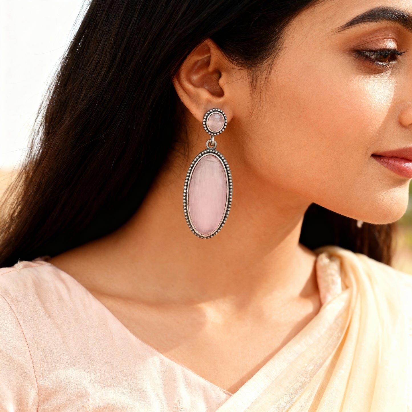 Sterling Silver & Quartz Earring